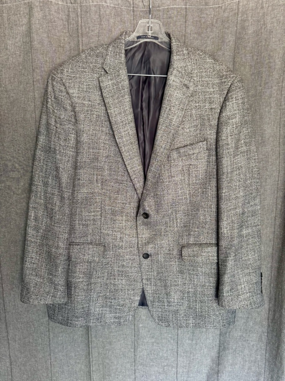 Cremieux Blazer Men’s 44R Gray Tweed Sports Coat Corpcore Career Preppy Classic